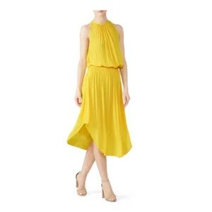 Ramy Brook Audrey Yellow Halter midi dress